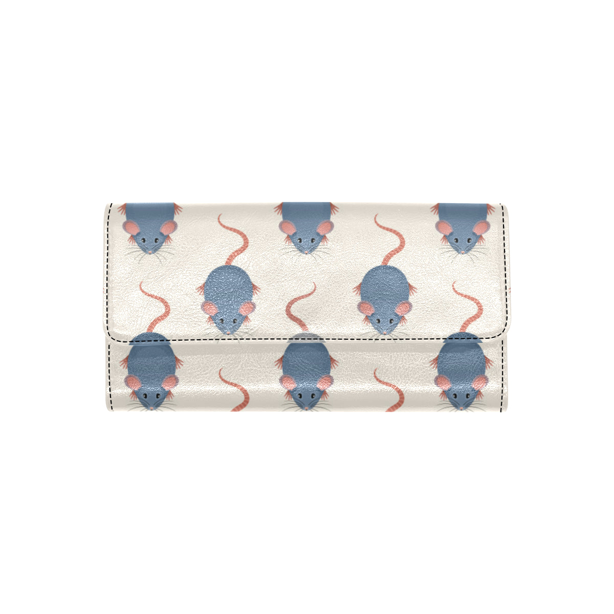 Rat Pattern Print Design 03 Women's Trifold Wallet