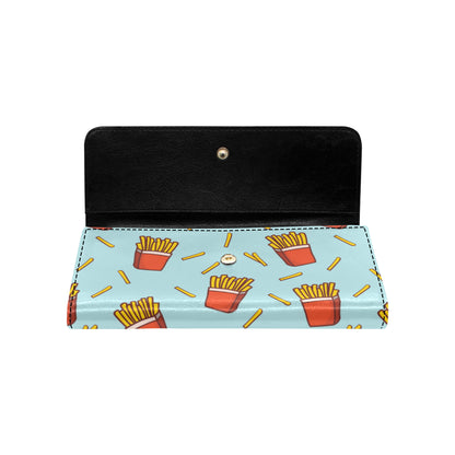 French Fried Pattern Print Design 02 Women's Trifold Wallet