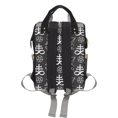 Pentagram Pattern Print Design A04 Diaper Bag Backpack