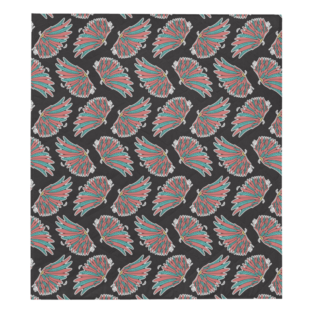 Angel Wings Pattern Print Design 05 Premium Quilt