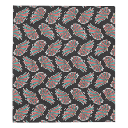 Angel Wings Pattern Print Design 05 Premium Quilt