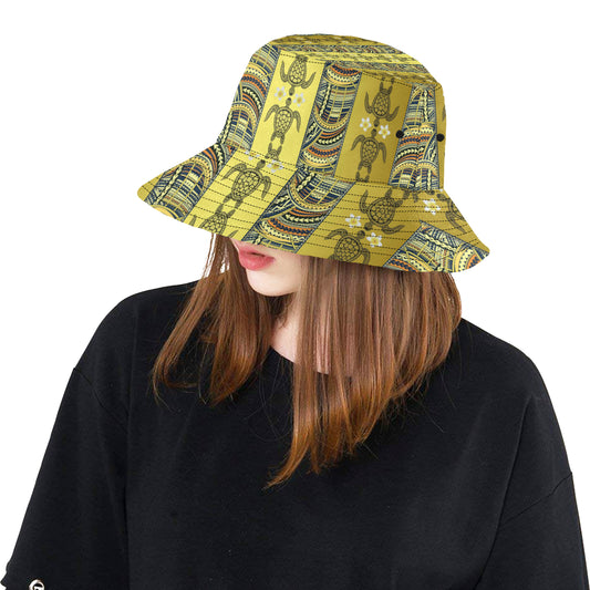 Polynesian Turtle Hawaiian Design Print Unisex Bucket Hat