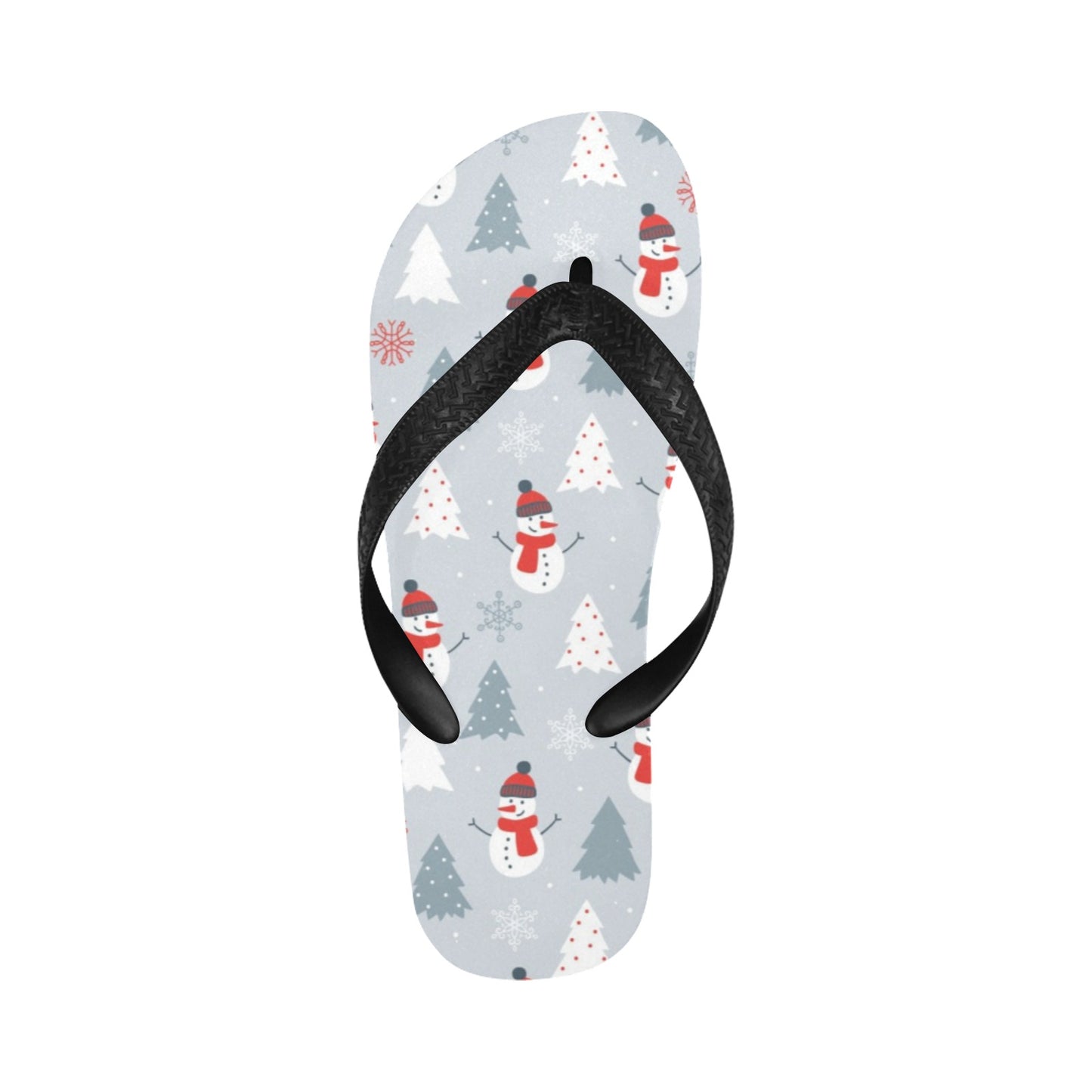 Snowman Print Design LKS302 Flip Flops