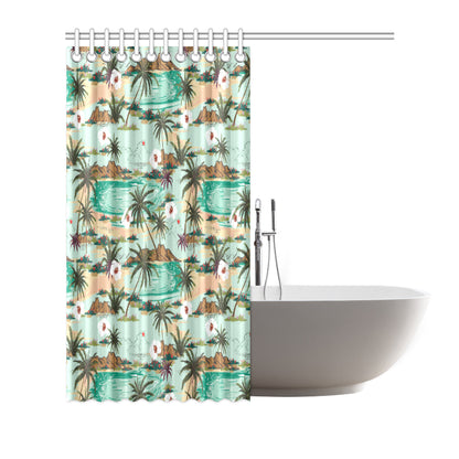 Pacific island Pattern Print Design A03 Shower Curtain