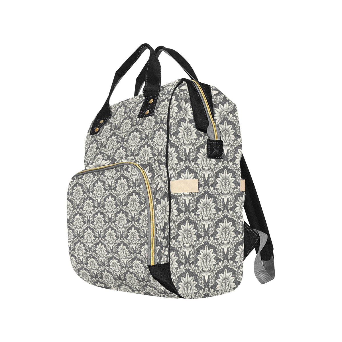Damask Elegant Print Pattern Diaper Bag Backpack