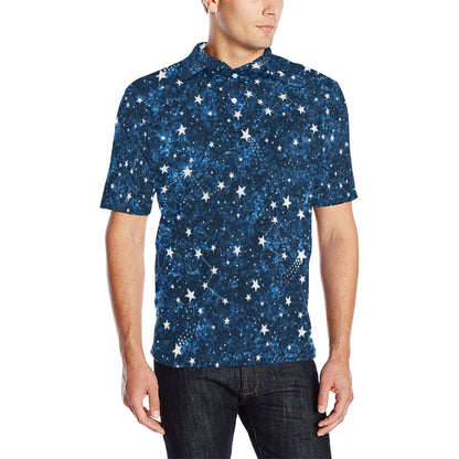 Cosmic Pattern Print Design 05 Men Polo Shirt
