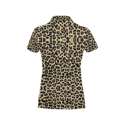 Cheetah Pattern Print Design 02 Women's Polo Shirt