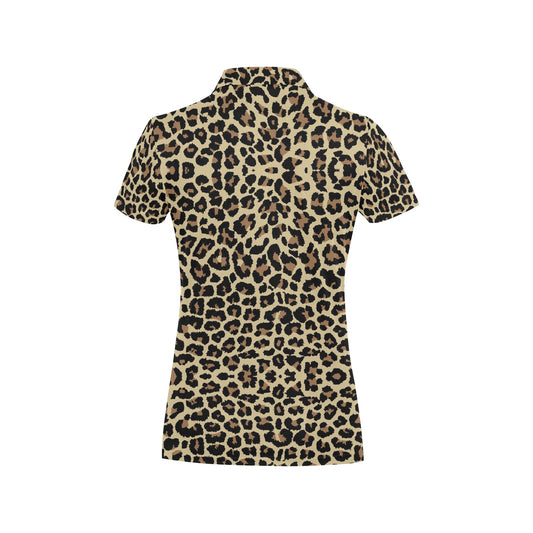 Cheetah Pattern Print Design 02 Women's Polo Shirt