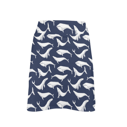 Whale Print Design LKS308 17" Golf & Pickleball Skort with Pockets