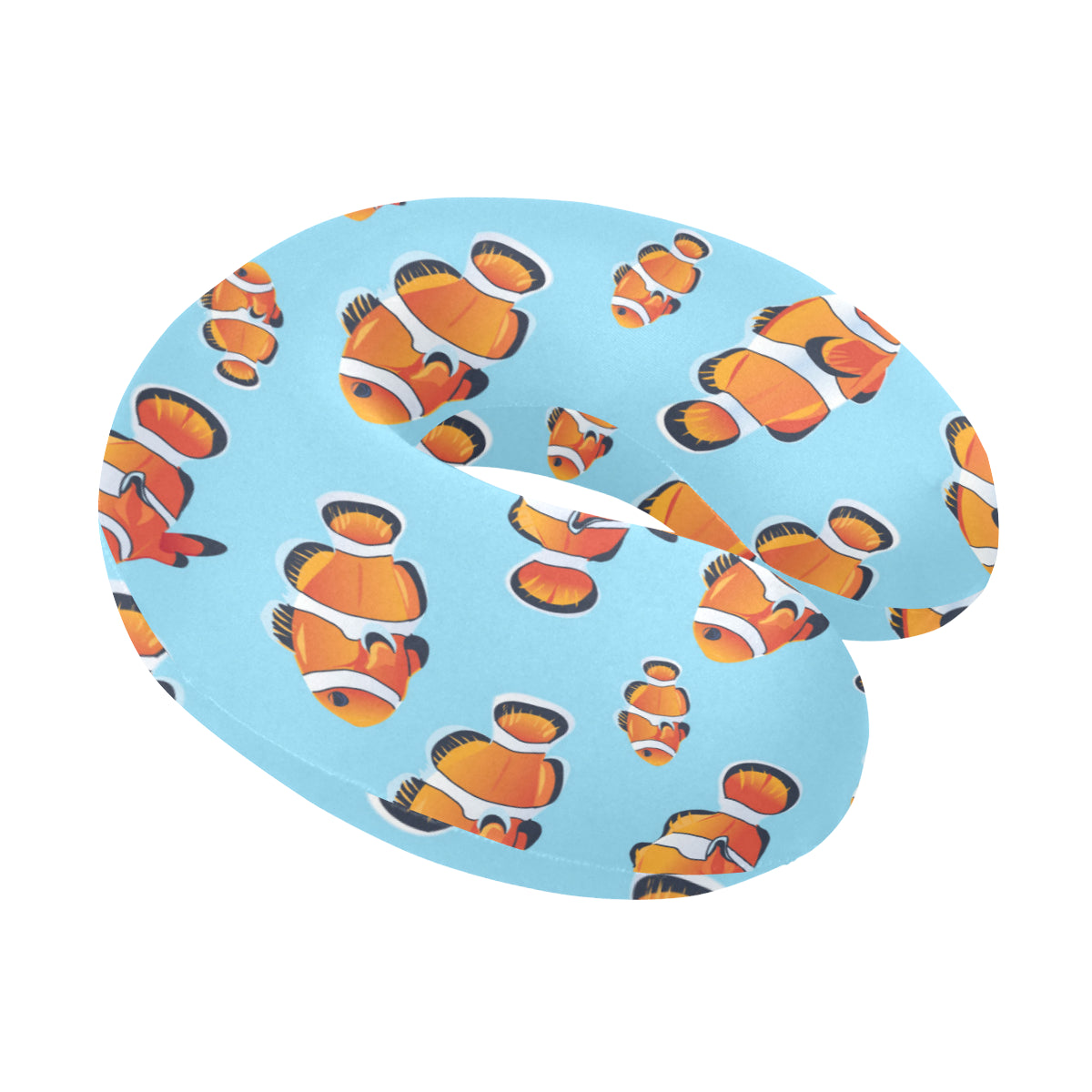 Clownfish Pattern Print Design 01 U-Shaped Travel Neck Pillow