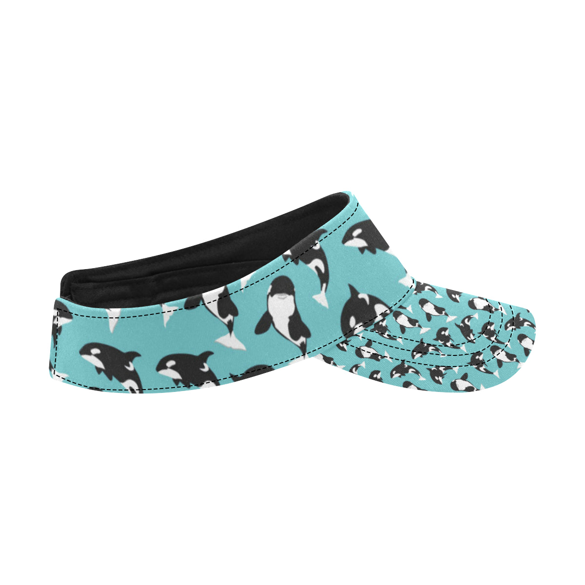 Whale Action Design Themed Print Unisex Sun Visor