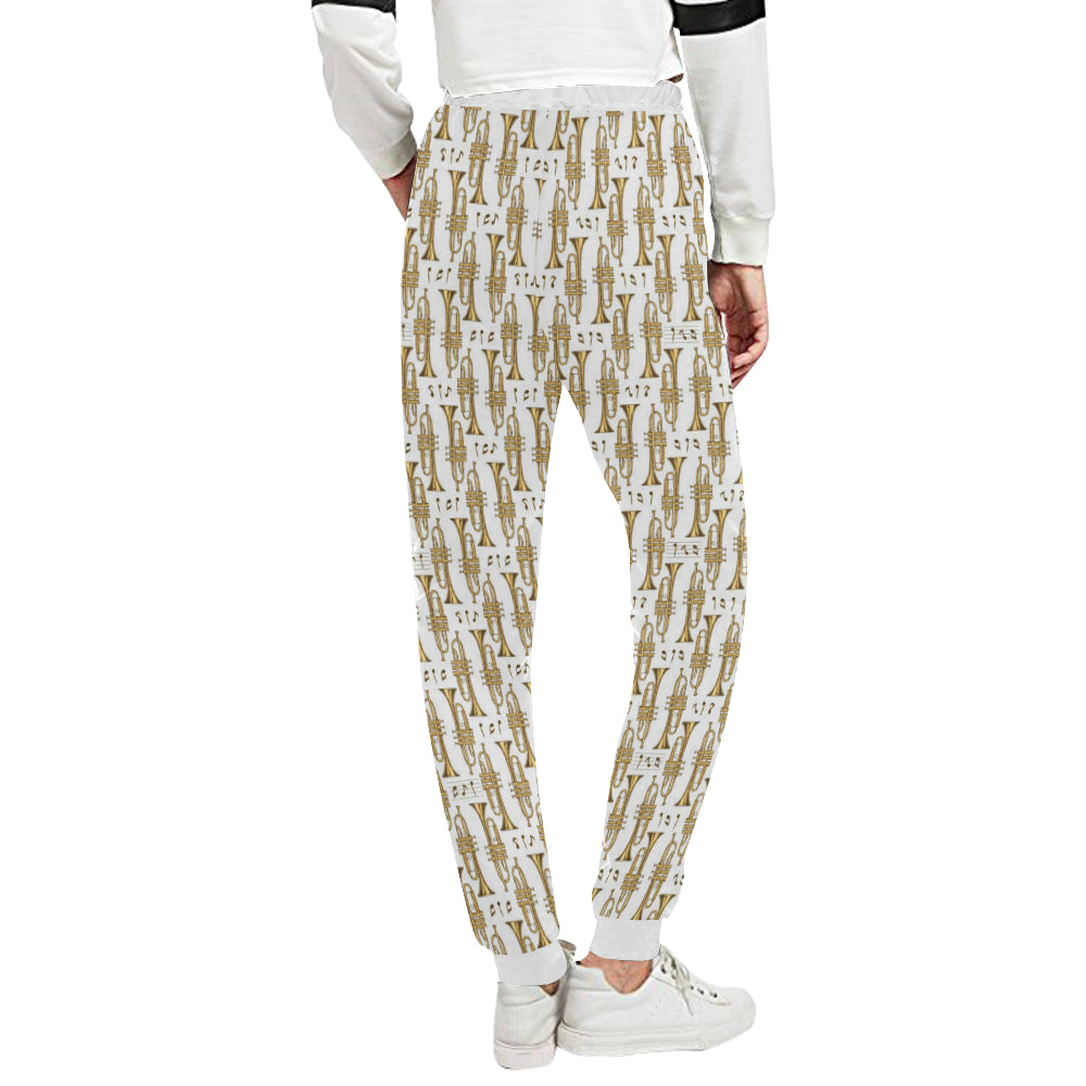 Trumpet with Music Note Print Unisex Sweatpants