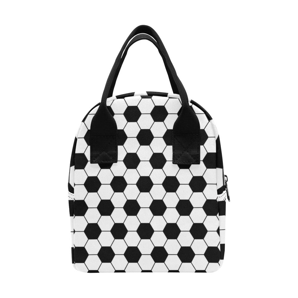 Soccer Ball Texture Print Design LKS303 Insulated Lunch Bag