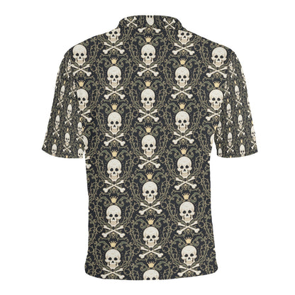 Skull King Print Design LKS307 Men Polo Shirt