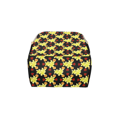 Yellow Plumeria Pattern Print Design PM04 Diaper Bag Backpack