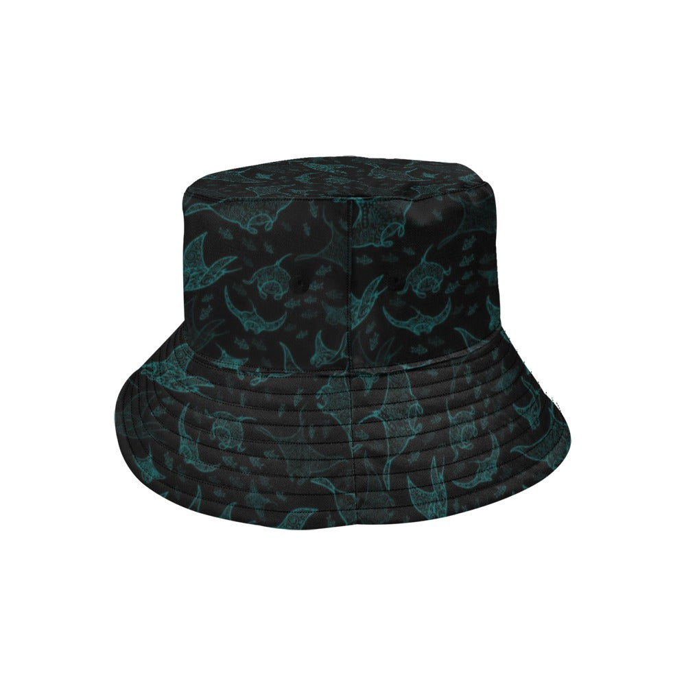 Manta Ray Print Design LKS402 Unisex Bucket Hat