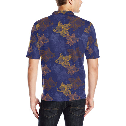 Goldfish Pattern Print Design 01 Men Polo Shirt