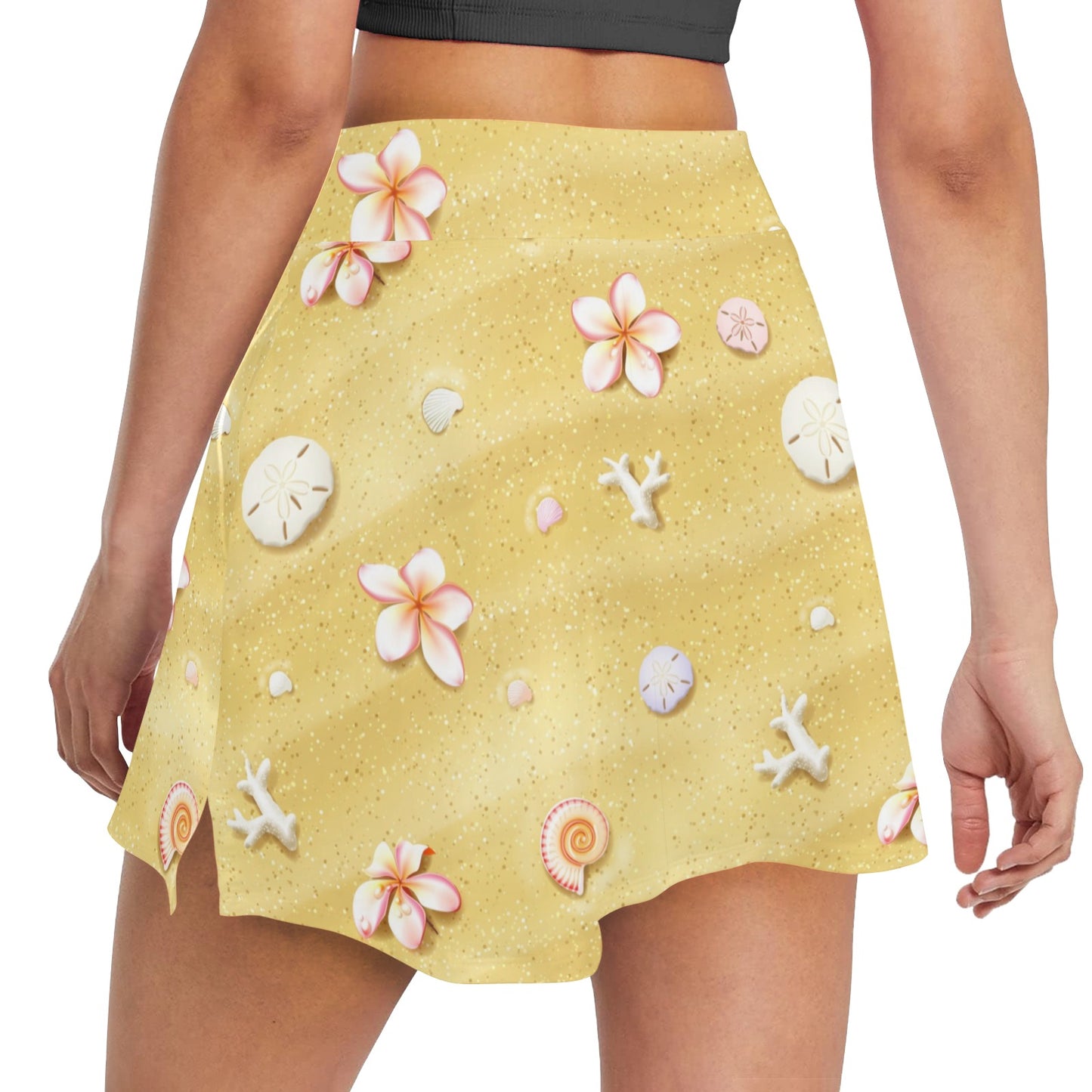 Beach Theme Print 17" Golf & Pickleball Skort with Pockets