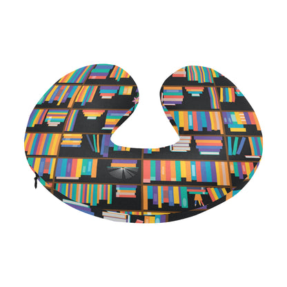 Book Pattern Print Design 05 U-Shaped Travel Neck Pillow