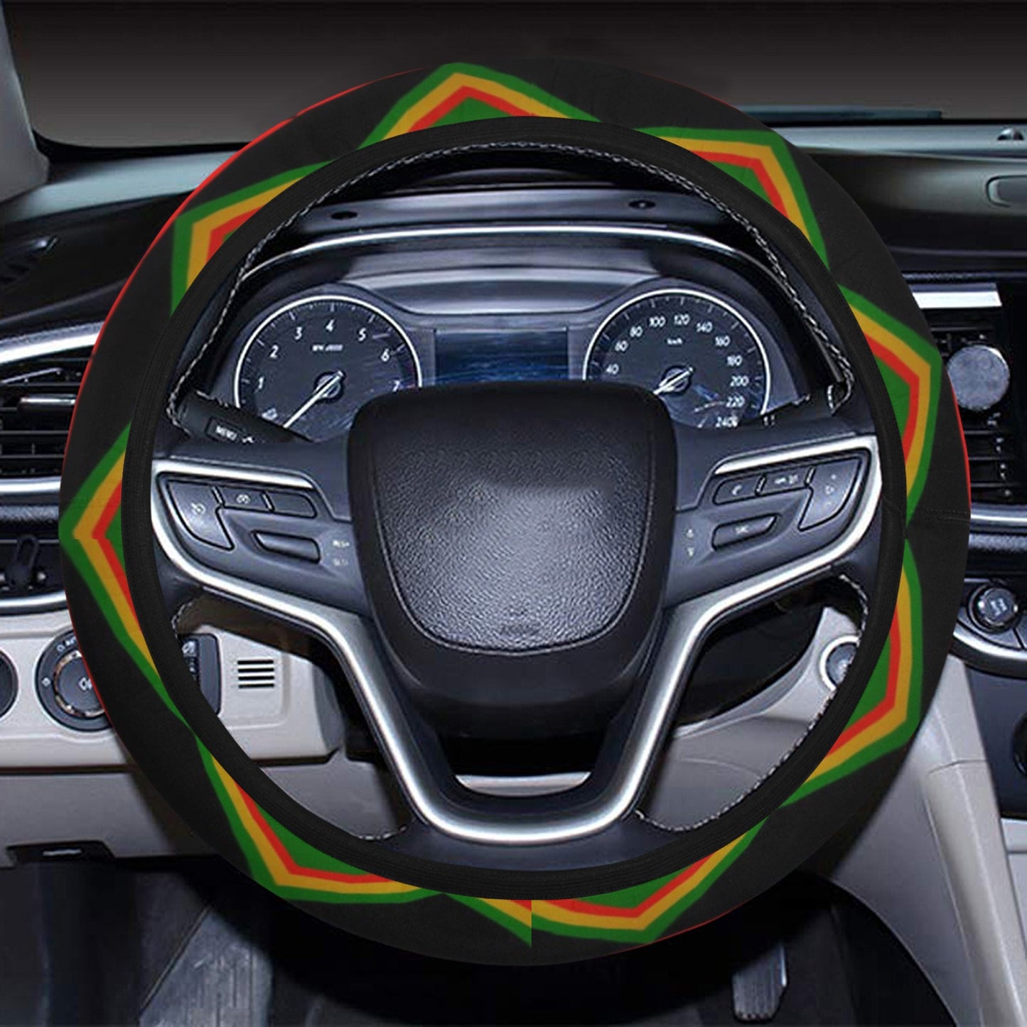 Serape Print Design LKS306 Steering Wheel Cover with Elastic Edge