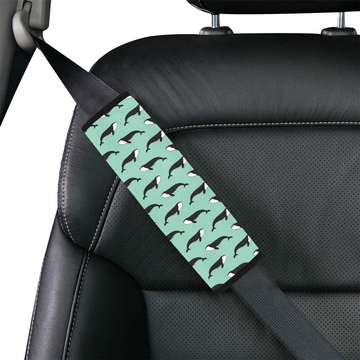 Whale Print Design LKS307 Car Seat Belt Cover