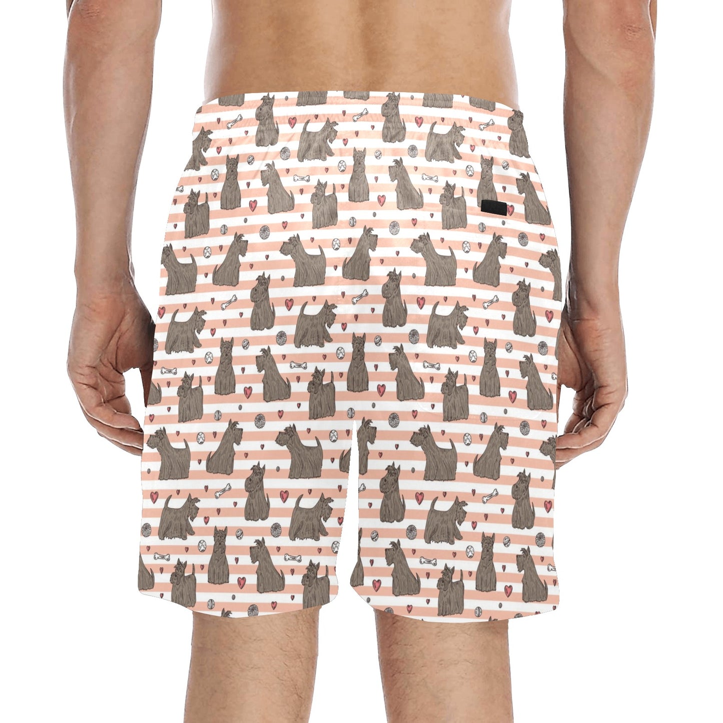 Scottish Terriers Print Design LKS3016 Men's Swim Trunks Beach Shorts