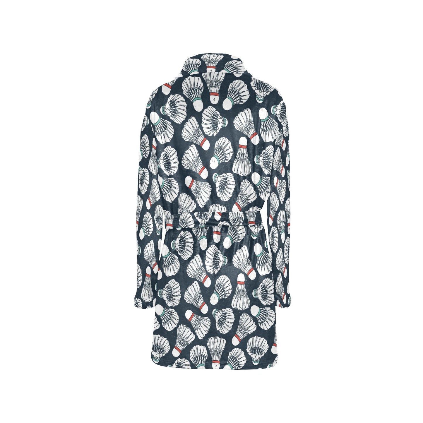 Badminton Ball Pattern Print Design 01 Women's Fleece Robe