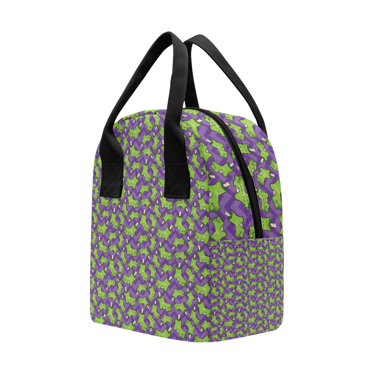 Zombie Foot Design Pattern Print Insulated Lunch Bag