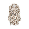 Horse Print Design LKS308 Women's Fleece Robe