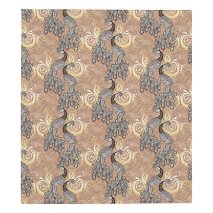 Peacock Pattern Print Design A05 Premium Quilt