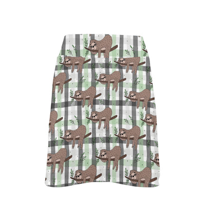 Sloth Print Design LKS301 17" Golf & Pickleball Skort with Pockets