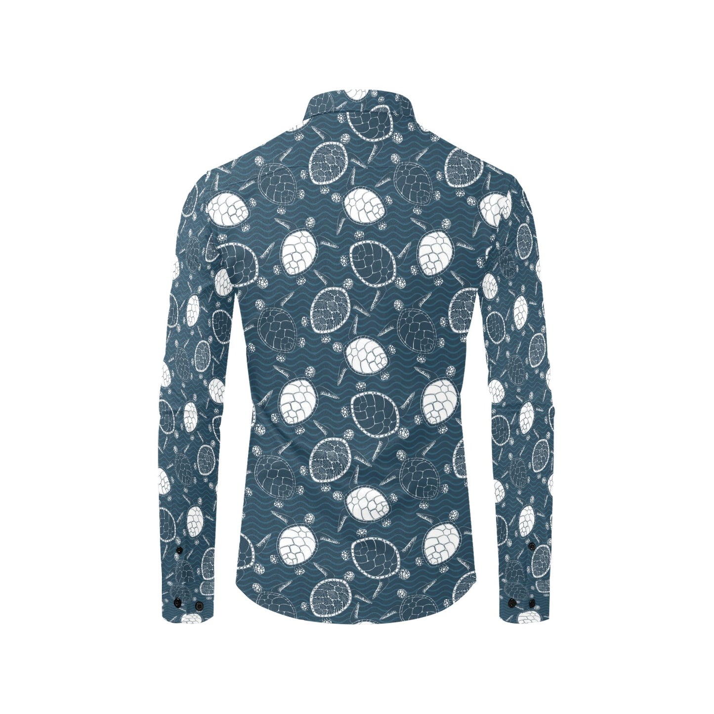 Sea Turtle Print Design LKS3015 Men's Long Sleeve Dress Shirt