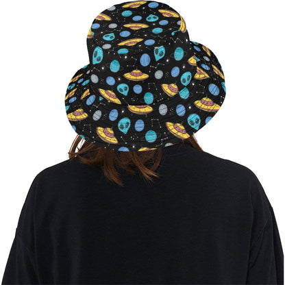 UFO Alien Print Design LKS306 Unisex Bucket Hat