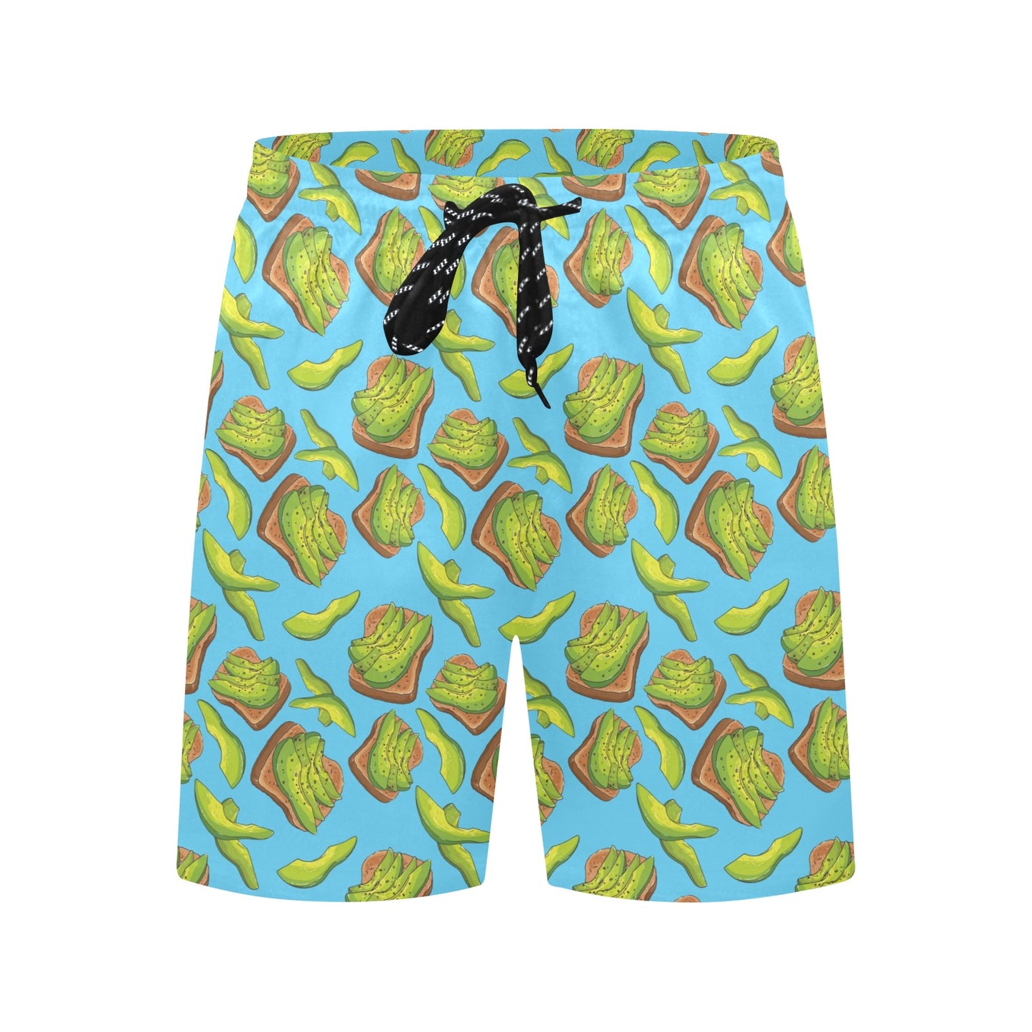 Sandwich Avocado Print Design LKS306 Men's Swim Trunks Beach Shorts