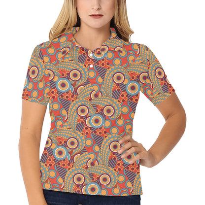 African Pattern Print Design 06 Women's Polo Shirt