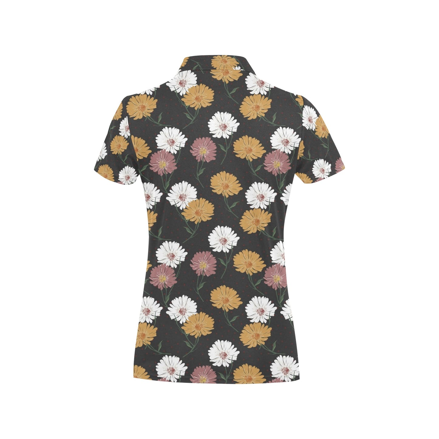 Daisy Pattern Print Design DS04 Women's Polo Shirt