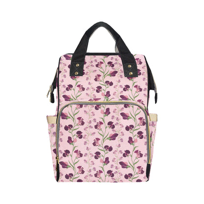 Peony Pattern Print Design PE09 Diaper Bag Backpack