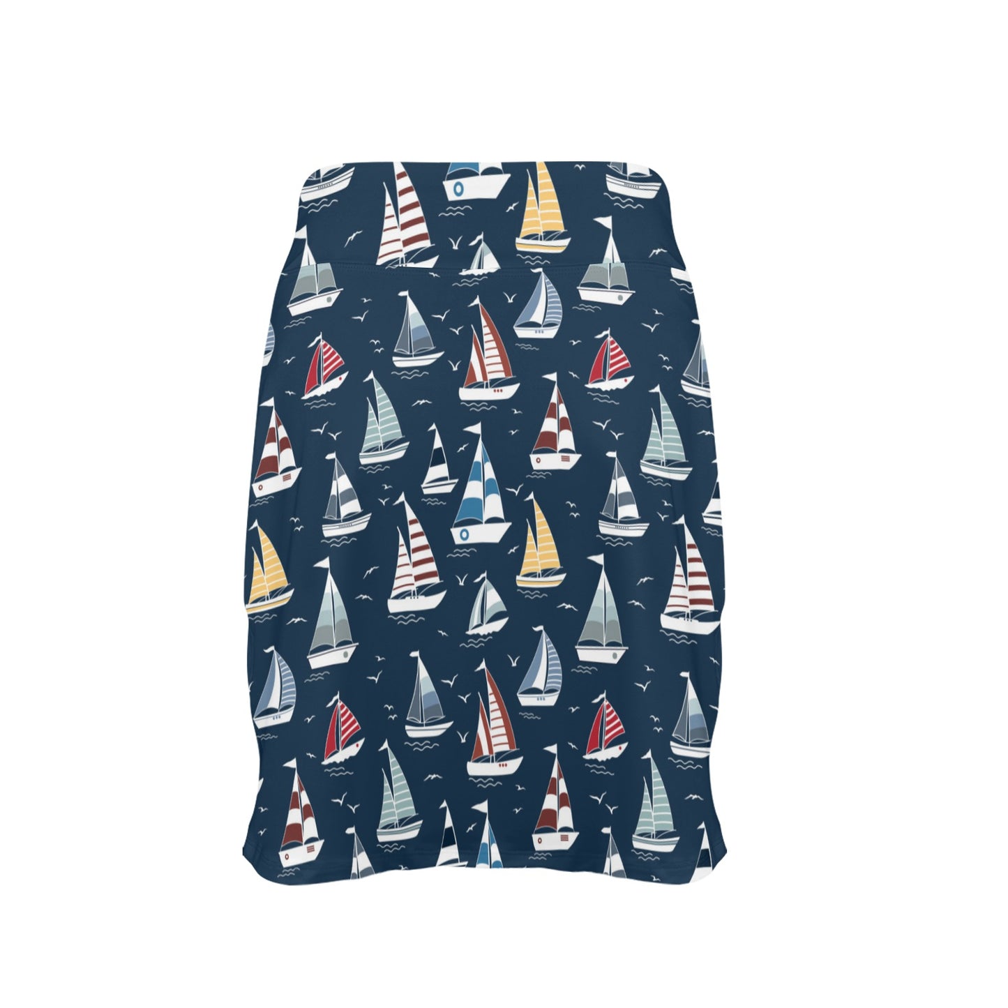 Sailboat Print Design LKS306 17" Golf & Pickleball Skort with Pockets