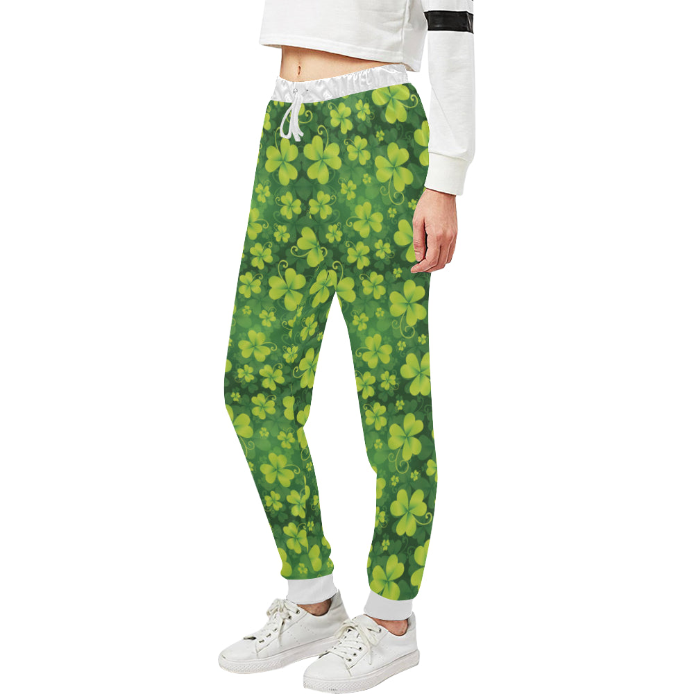 Shamrock Clover Print Unisex Sweatpants