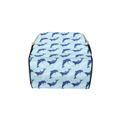 Dolphin Heart Pattern Diaper Bag Backpack