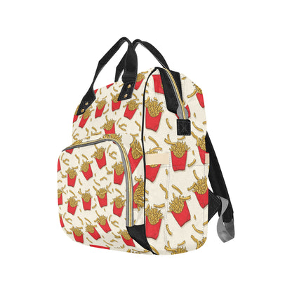 French Fried Pattern Print Design 01 Diaper Bag Backpack