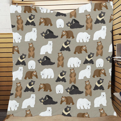 Bear Pattern Print Design BE03 Premium Quilt