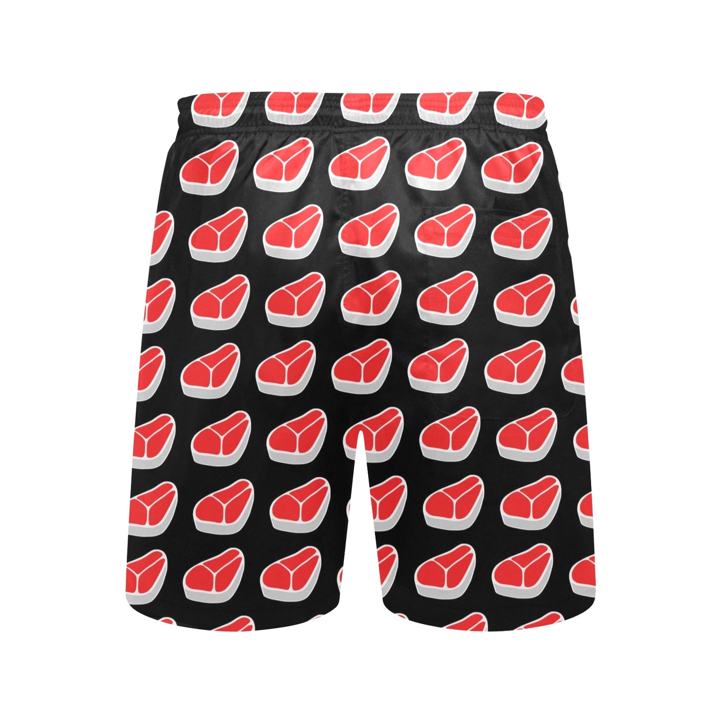 Steak Print Design LKS303 Men's Swim Trunks Beach Shorts