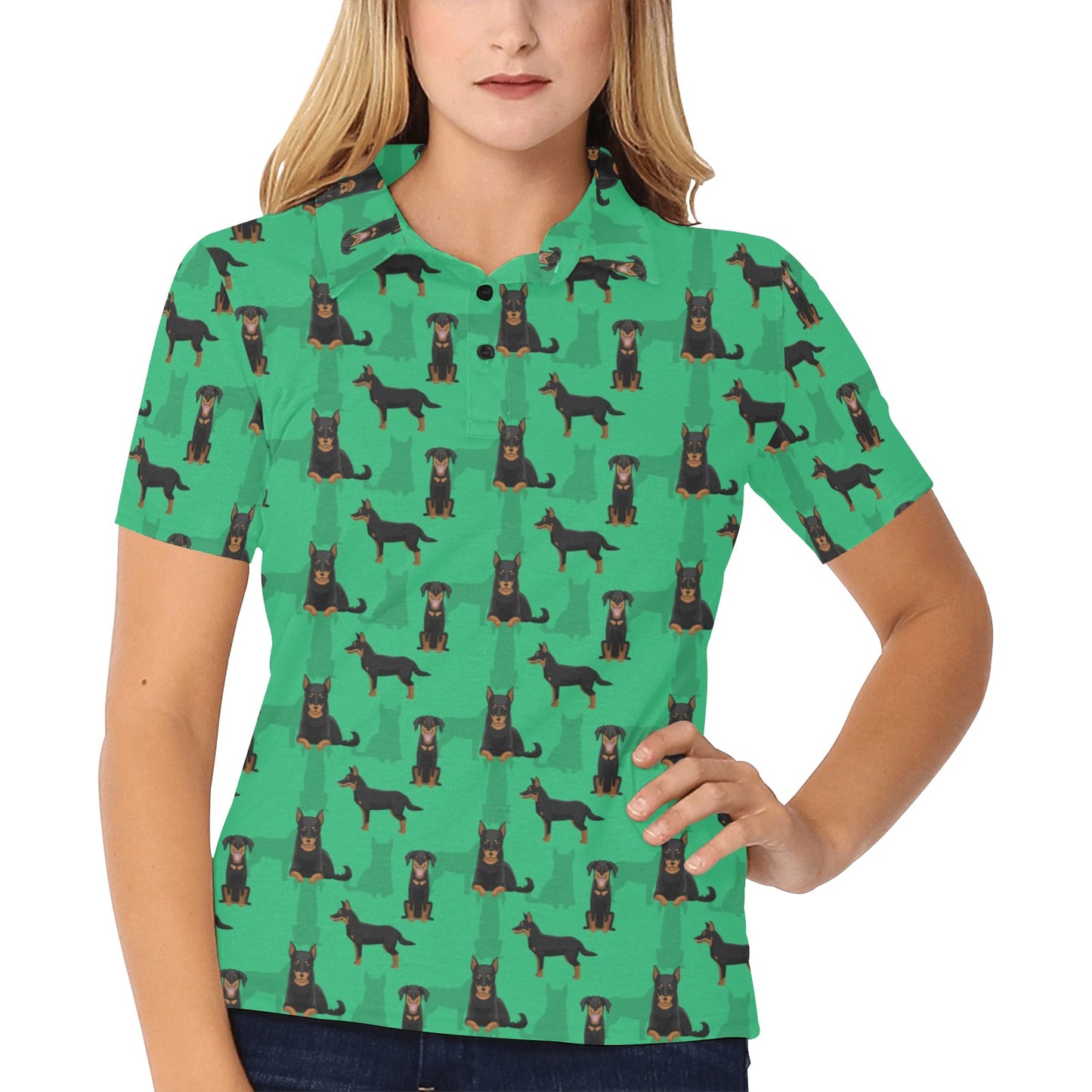 Beauceron Pattern Print Design 01 Women's Polo Shirt