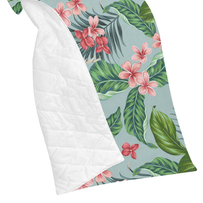 Plumeria Pattern Print Design PM027 Premium Quilt