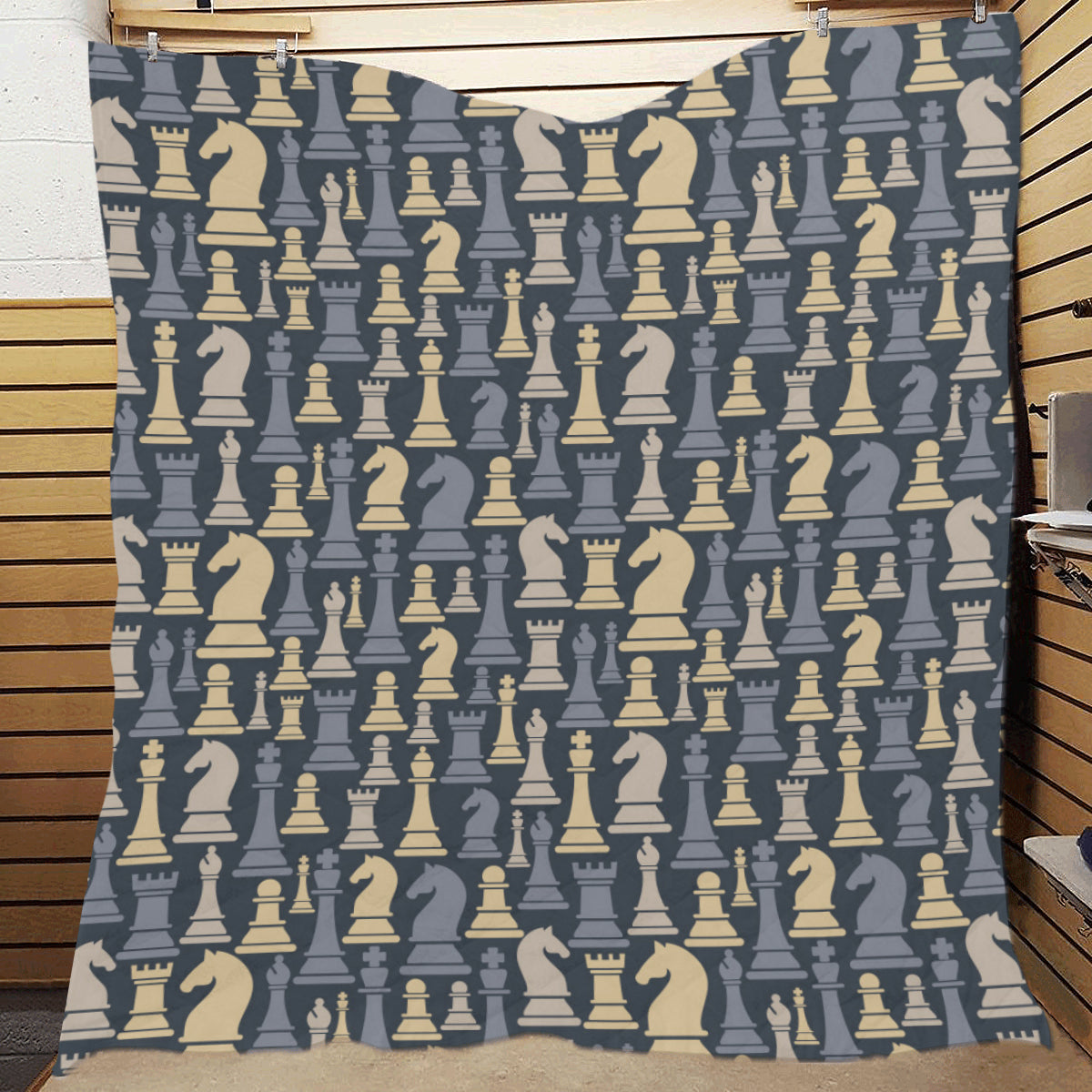 Chess Pattern Print Design 04 Premium Quilt