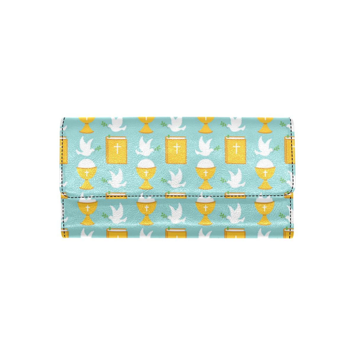 Christian Pattern Print Design 02 Women's Trifold Wallet