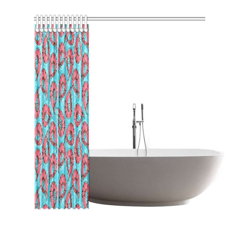 Prawn Pattern Print Design 01 Shower Curtain