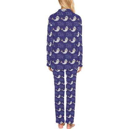 Sea Lion Print Design LKS404 Women's Long Pajama Set