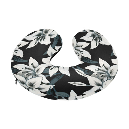 Lily Pattern Print Design 03 U-Shaped Travel Neck Pillow